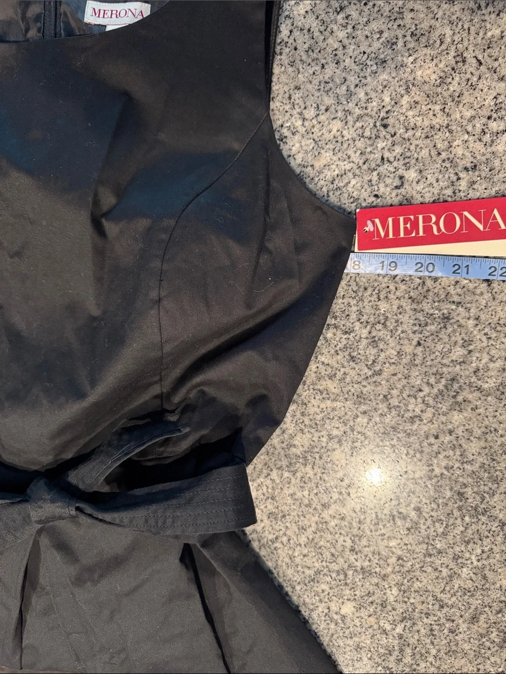 NWT Merona Black Sleeveless Belted Fit-and-Flare Dress